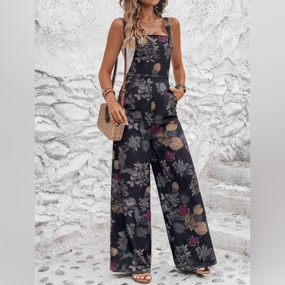 Floral Overall Jumpsuit